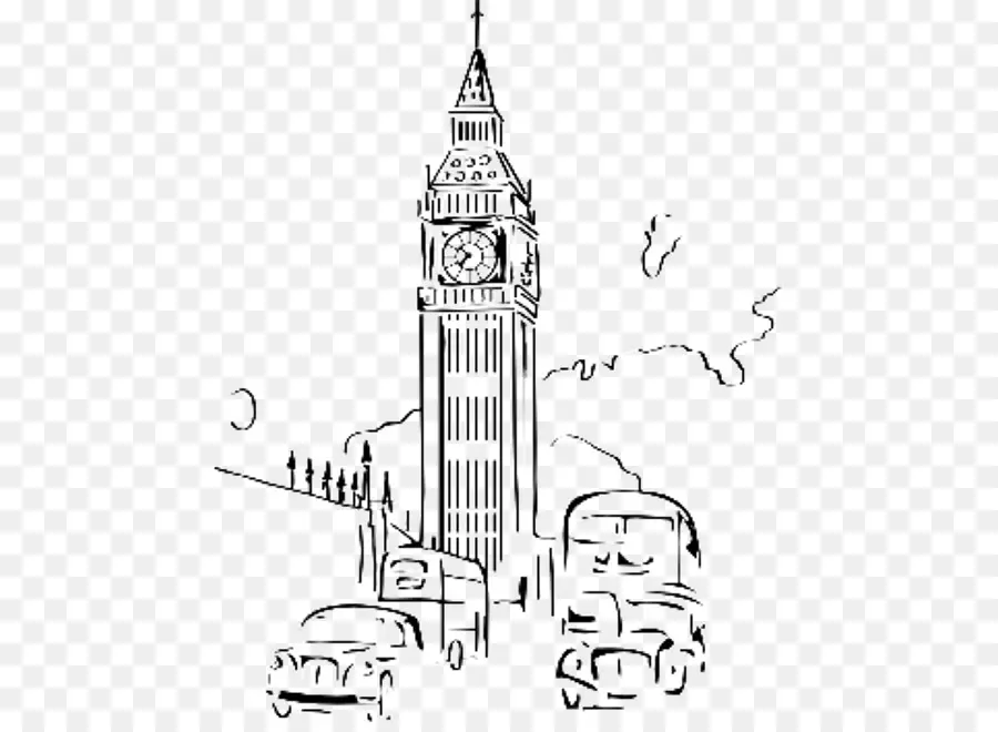 O Big Ben，Desenho PNG