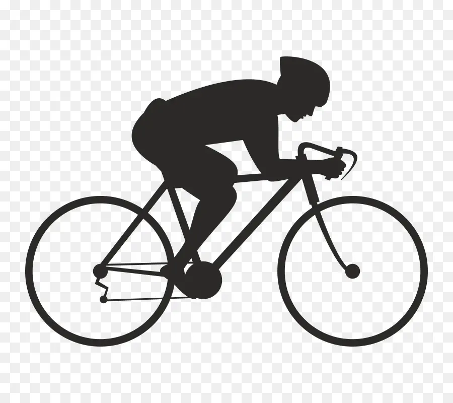 Silhueta De Ciclista，Bicicleta PNG