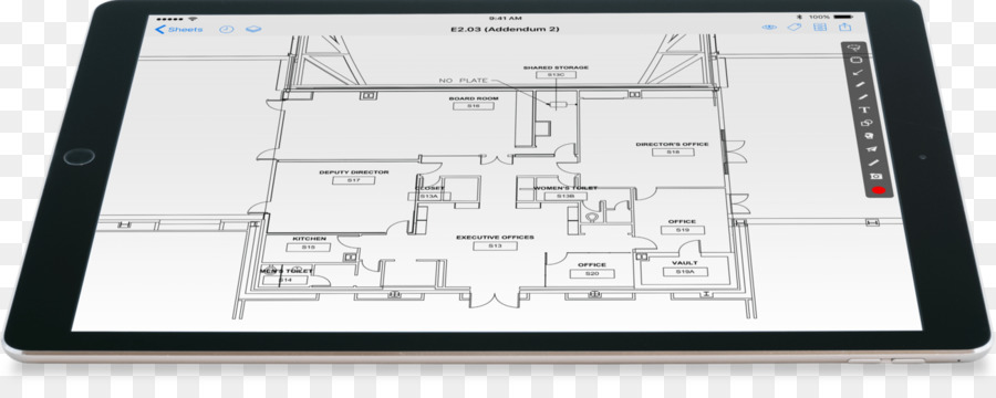 Tablet Com Planta，Arquitetura PNG