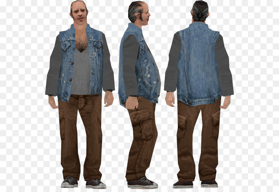 Personagem，Colete Jeans PNG