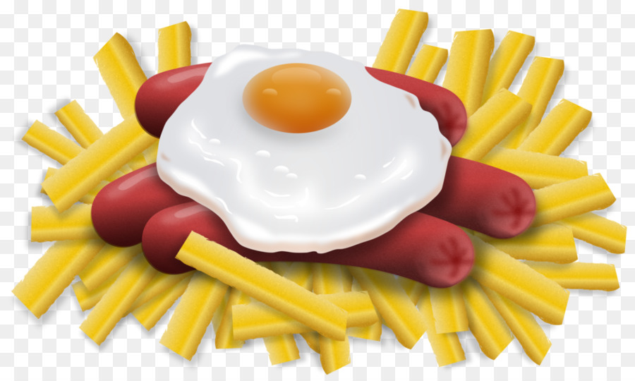 Batatas Fritas，Ovo Frito PNG