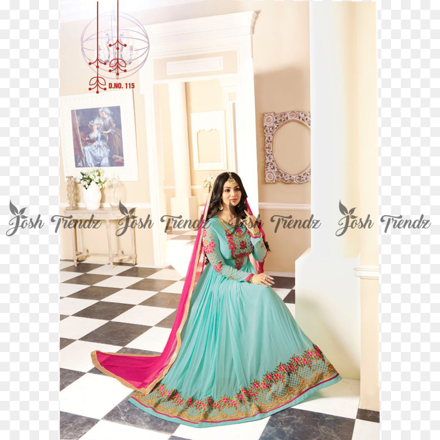 Georgette，Anarkali Salwar Terno PNG