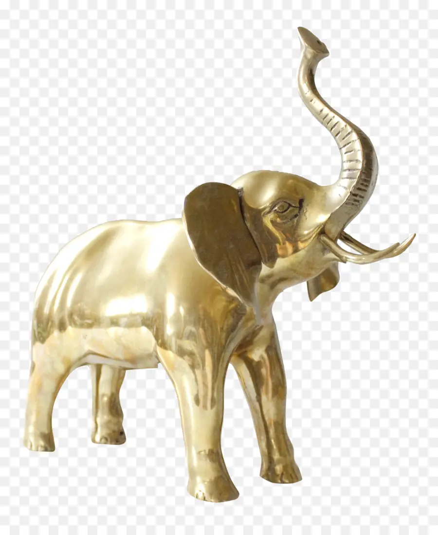 Elefante Indiano，Escultura Em Bronze PNG
