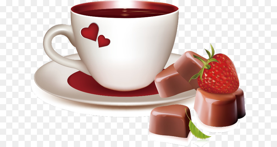 Copa Com Corações，Chocolate PNG