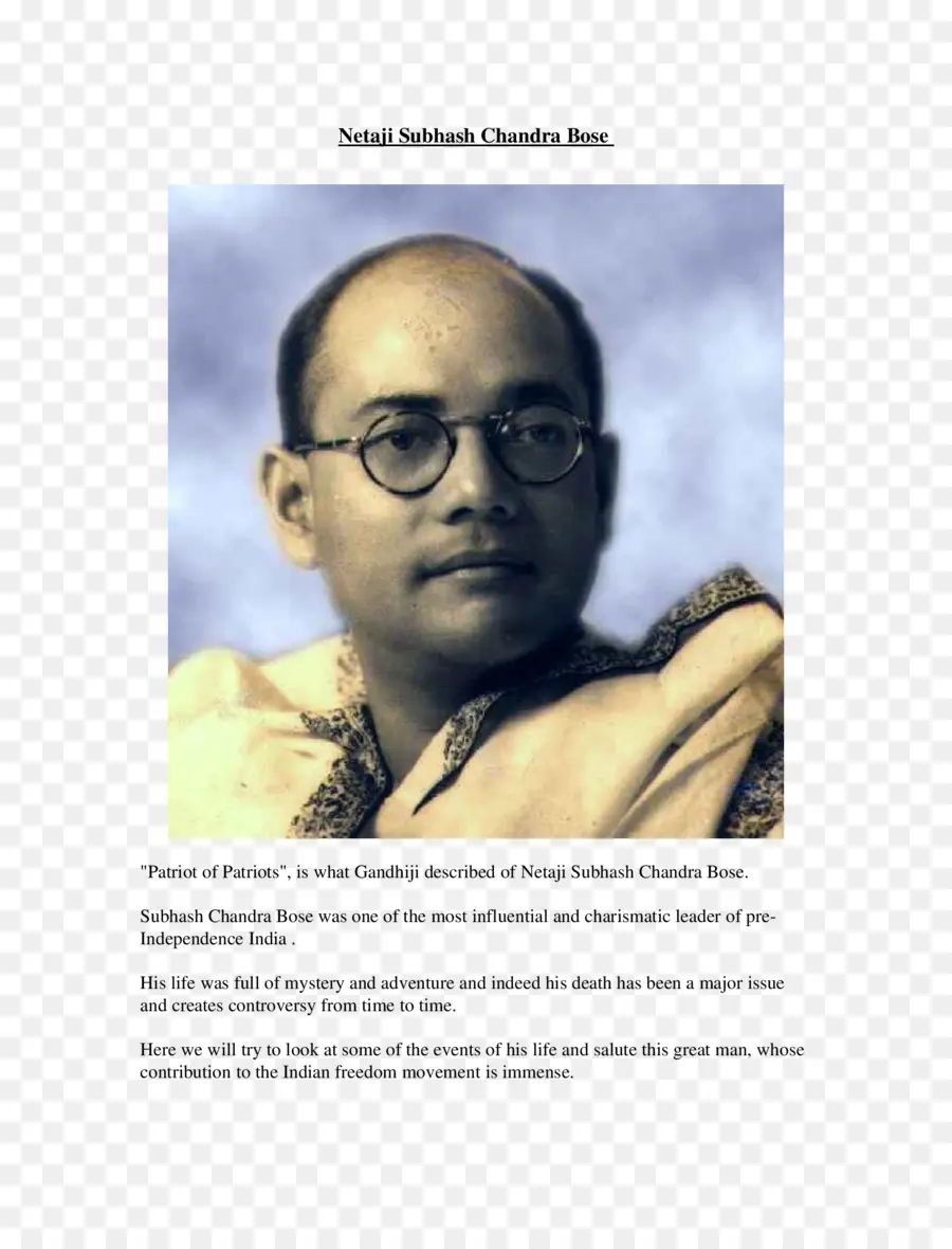 Subhash Chandra Bose，Líder PNG