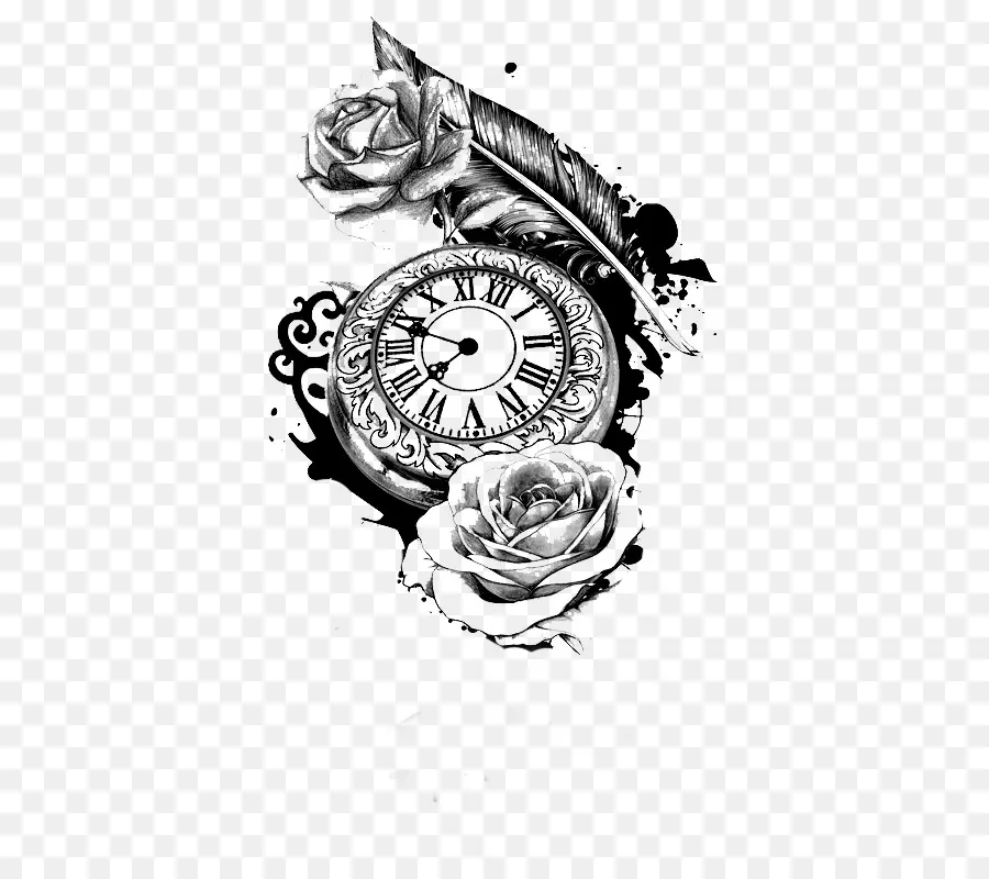 Relógio De Bolso，Tatuagem PNG