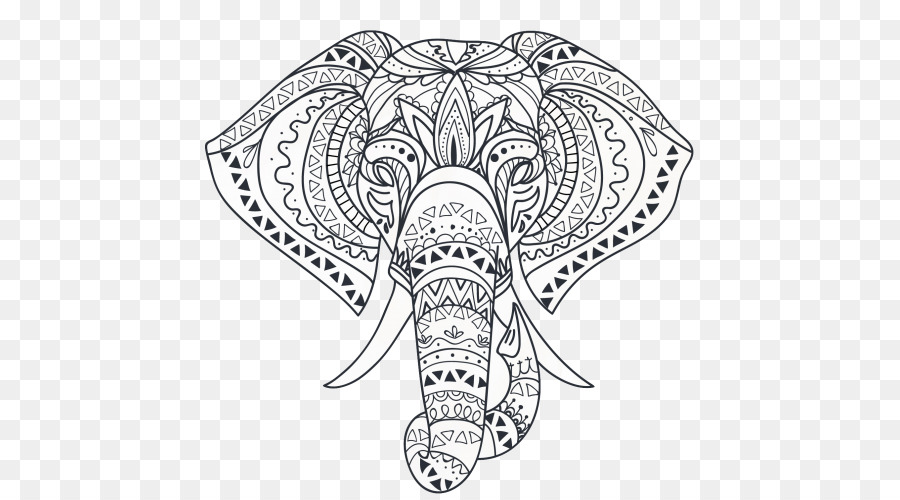 Elefante，Mandala PNG