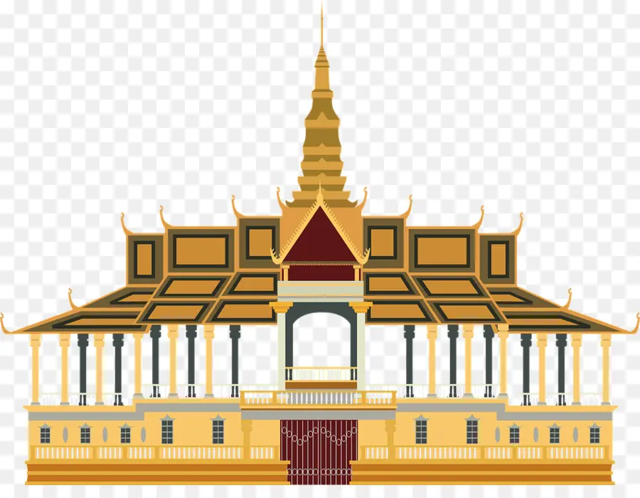 Royal Palace Phnom Penh，Museu Nacional Do Camboja PNG