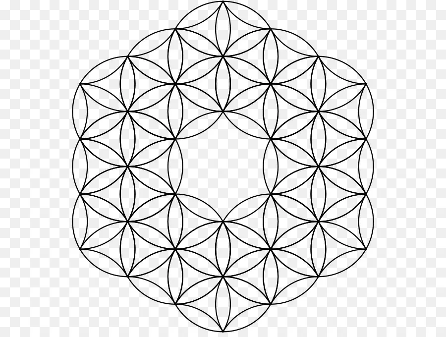 Círculos Sobrepostos Grade，Geometria Sagrada PNG