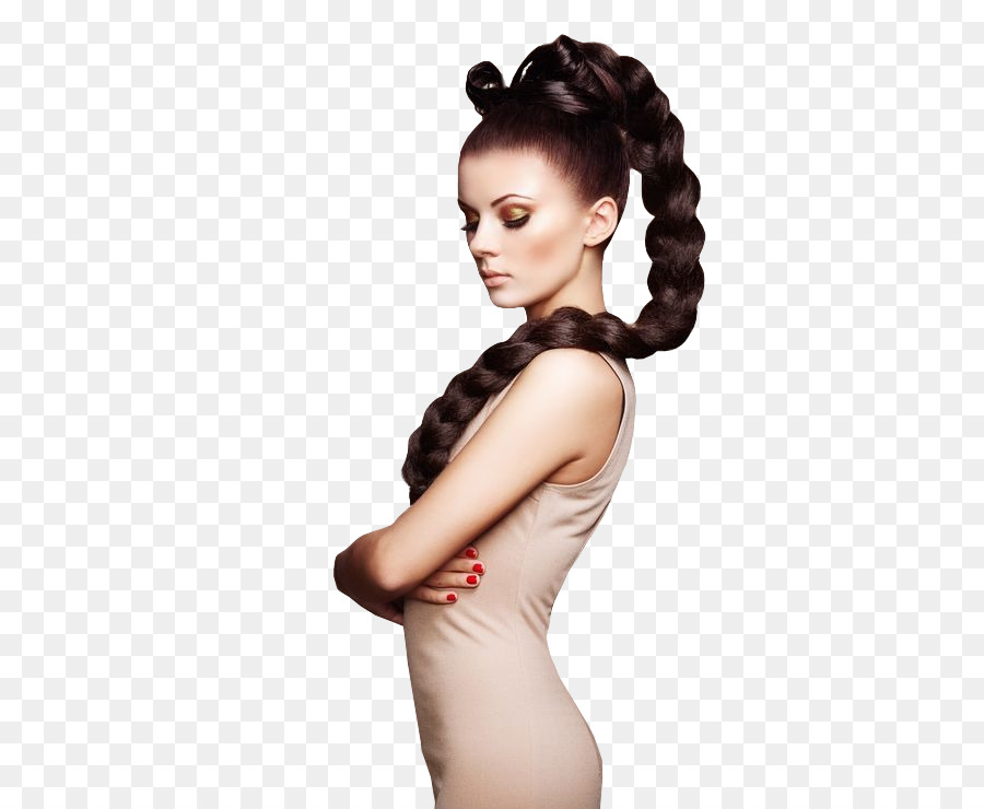 Mulher Com Cabelo Trançado，Cabelo PNG