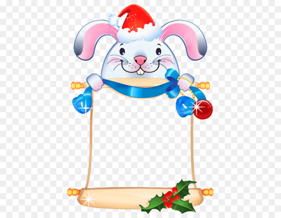 Coelhinho De Natal，Chapéu De Papai Noel PNG