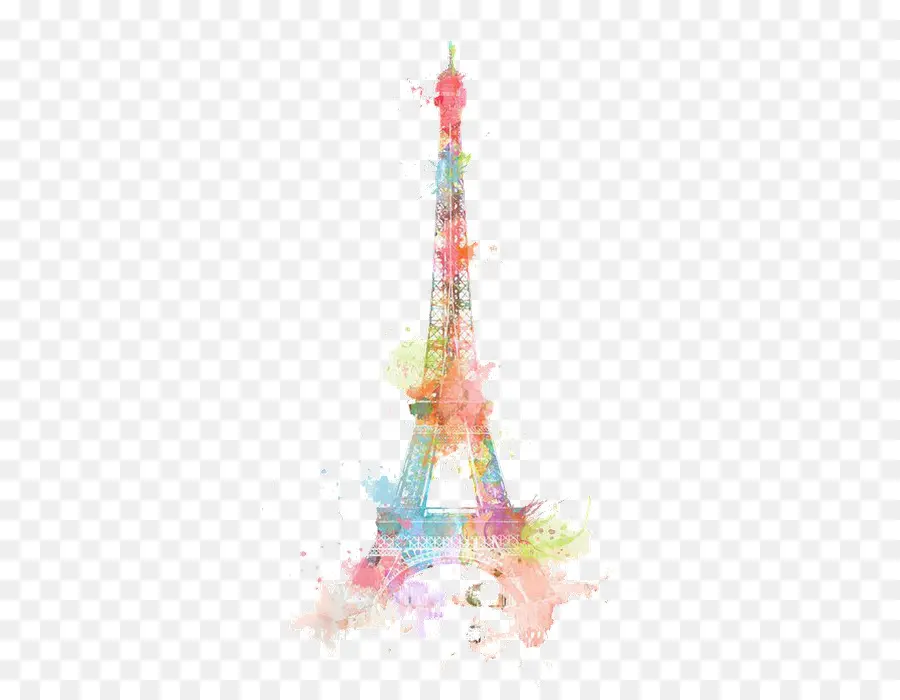 Torre Eiffel，Pintura Em Aquarela PNG