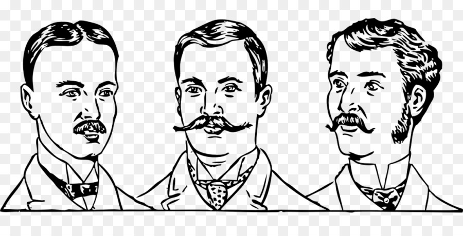 Homens Com Bigodes，Vintage PNG