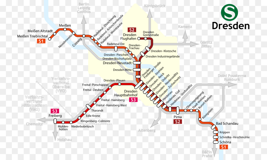 Mapa Dresda，Transporte PNG