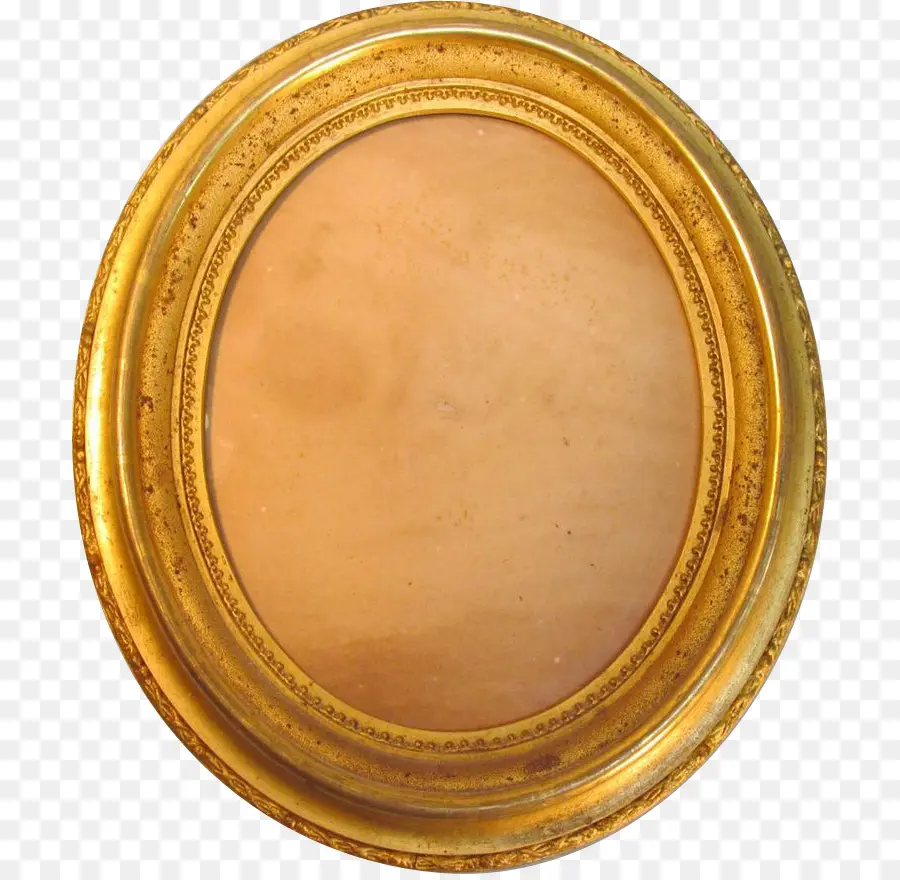 Moldura Oval Dourada，Porta Retratos PNG