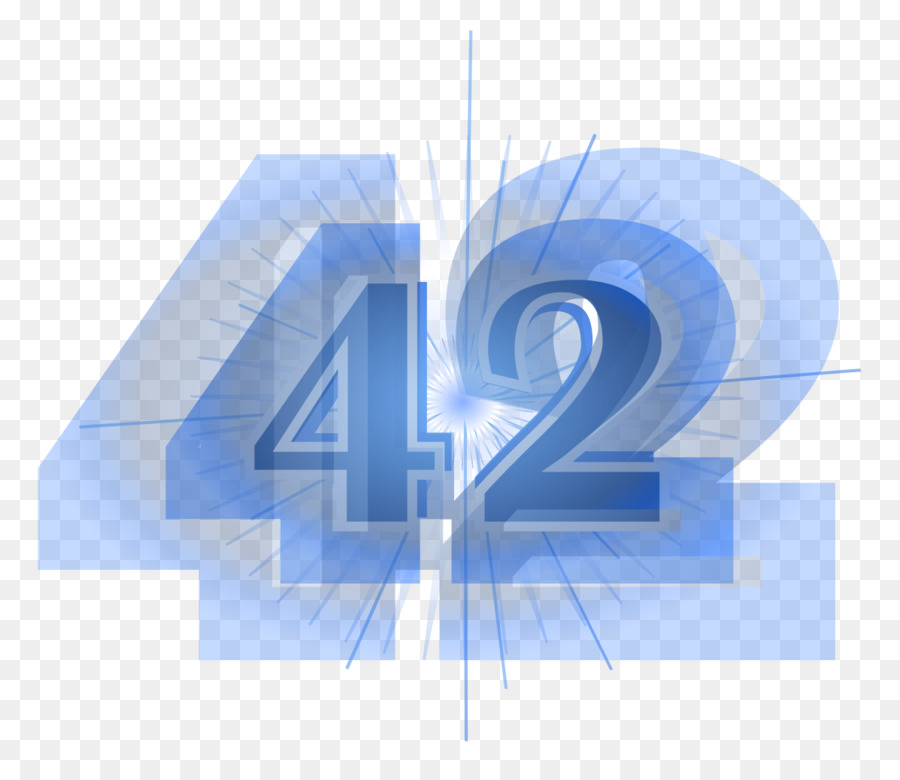 Número 42，Azul PNG