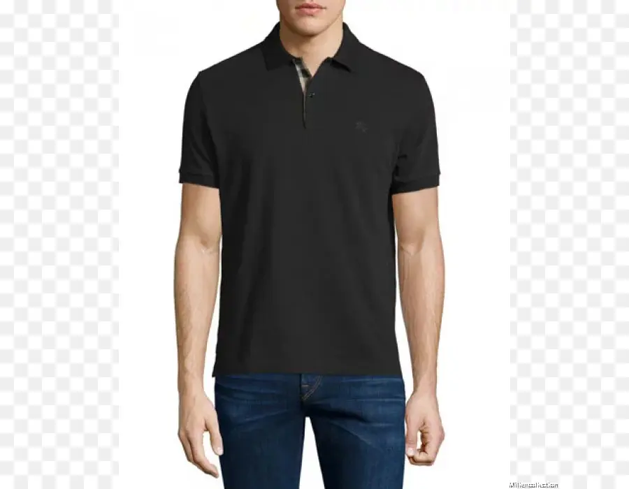 Camisa Pólo，Preto PNG