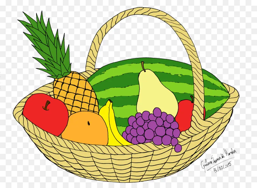 Frutas，Cesta De Frutas PNG