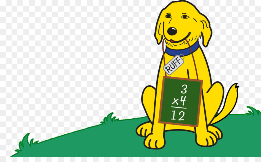 Cão De Desenho Animado Com Quadro Negro，Matemática PNG