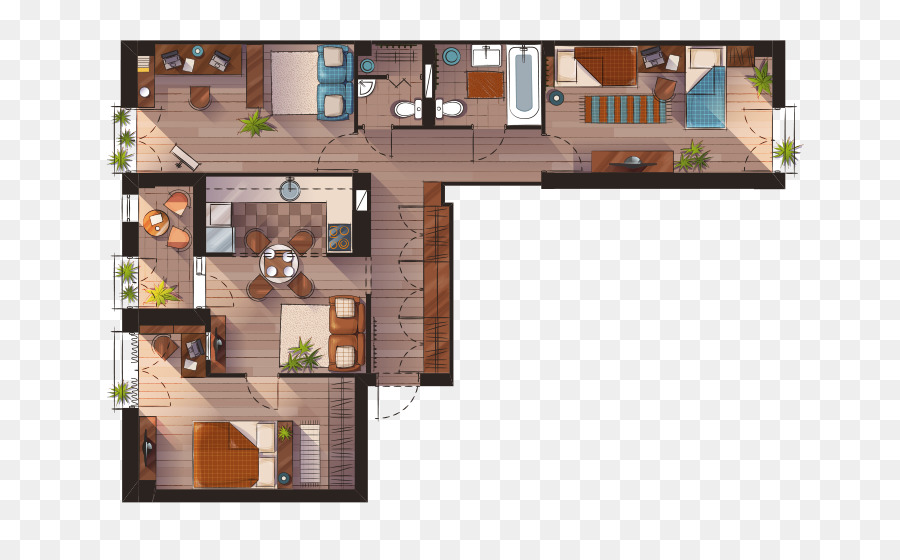 Planta De Apartamento，Interior PNG