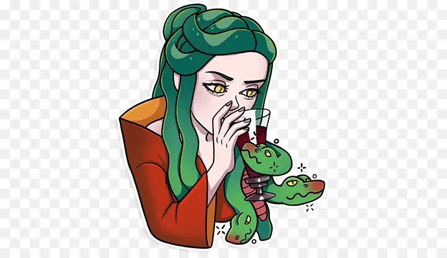 Medusa Com Vinho，Medusa PNG