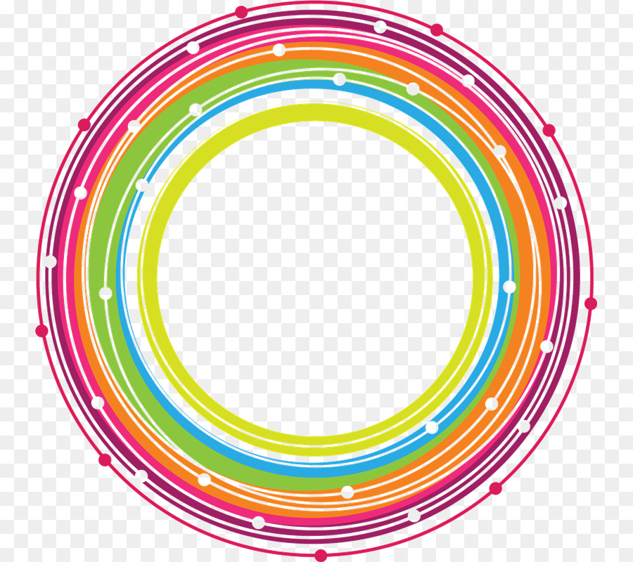 Moldura Circular Colorida，Círculo PNG