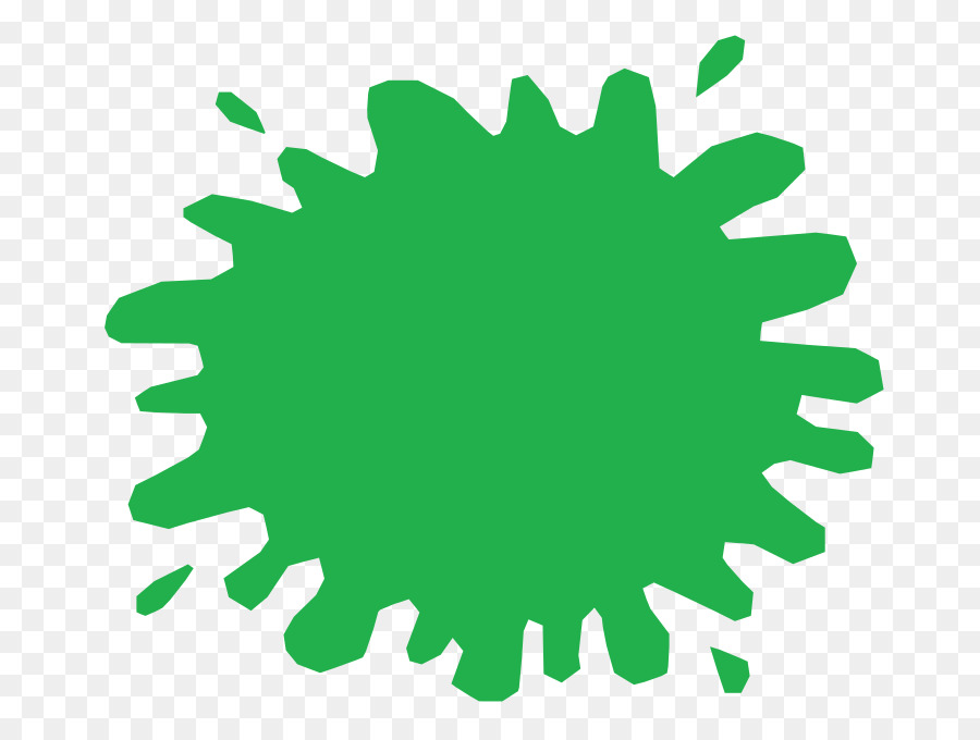 Respingo De Tinta Verde，Cor PNG