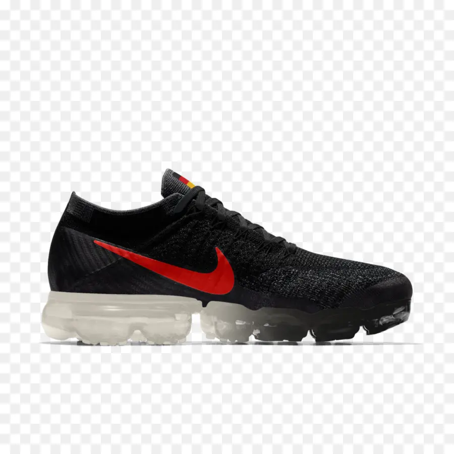 Sapato Preto，Swoosh Vermelho PNG