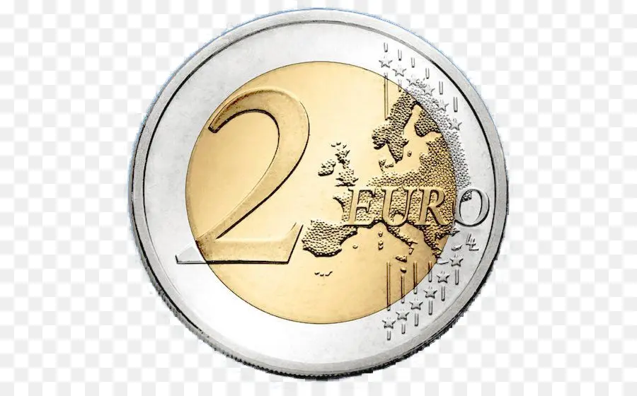 Moeda De 2 Euros，As Moedas De Euro PNG