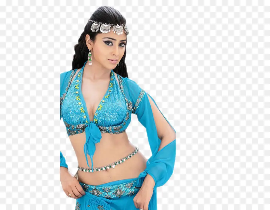 Mulher Com Fantasia Azul，Tradicional PNG