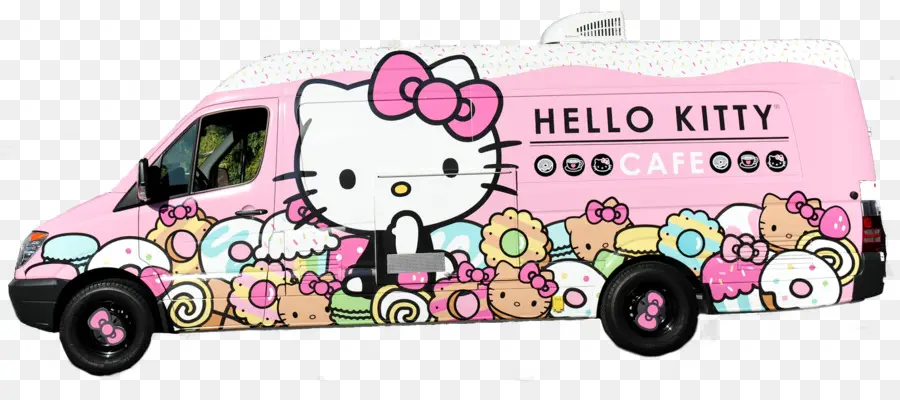 Olá Kitty Van，Rosa PNG