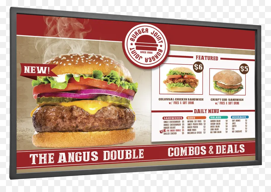 Cardápio De Hambúrguer，Hamburger PNG