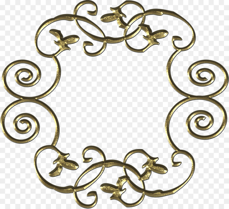 Design Decorativo Dourado，Ornamento PNG