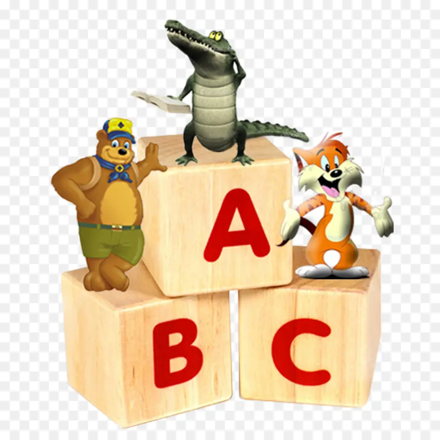 Blocos Abc Com Animais De Desenho Animado，Alfabeto PNG