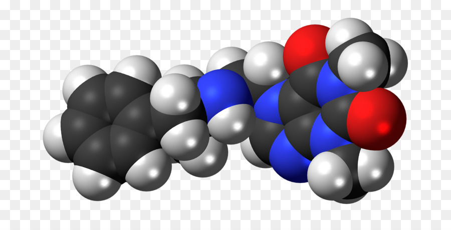 Fenethylline，Spacefilling Modelo PNG