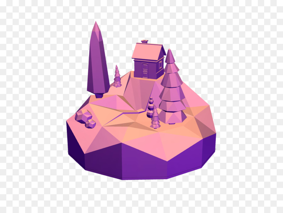 Low Poly，Impressão 3d PNG