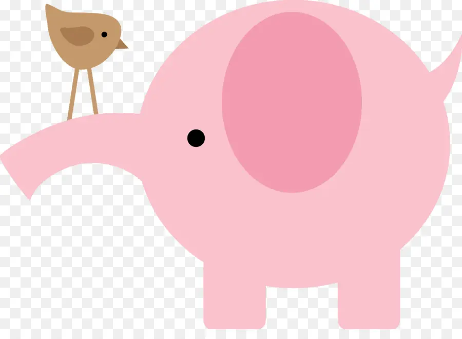 Elefante Rosa，Desenho Animado PNG