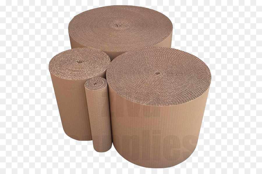 Rolos De Papelão Ondulado，Marrom PNG