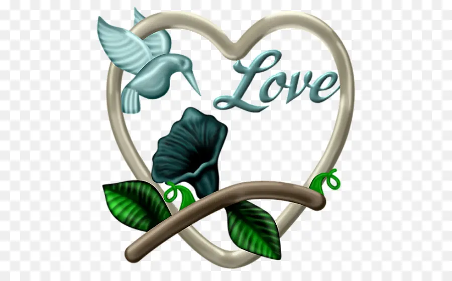 Coração Com Texto De Amor，Colibri PNG