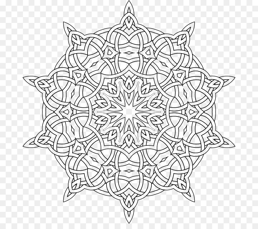 Mandala，Arte De Linha PNG