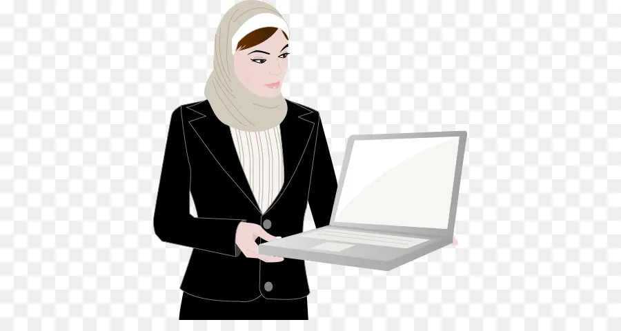 Laptop，Mulher PNG