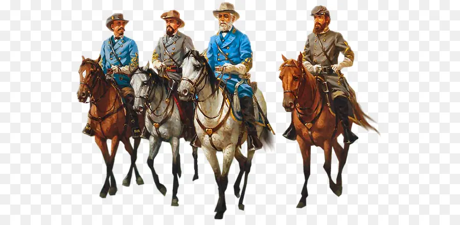 Soldados Da Guerra Civil，Cavalos PNG