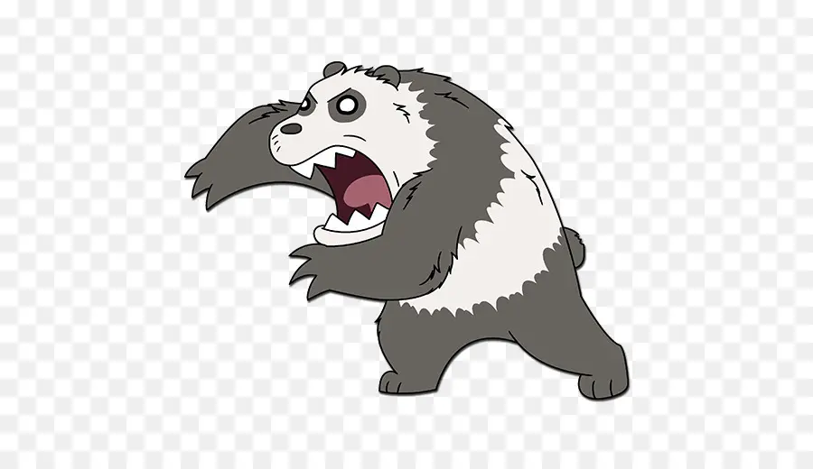 Panda Irritado Dos Desenhos Animados，Animal PNG