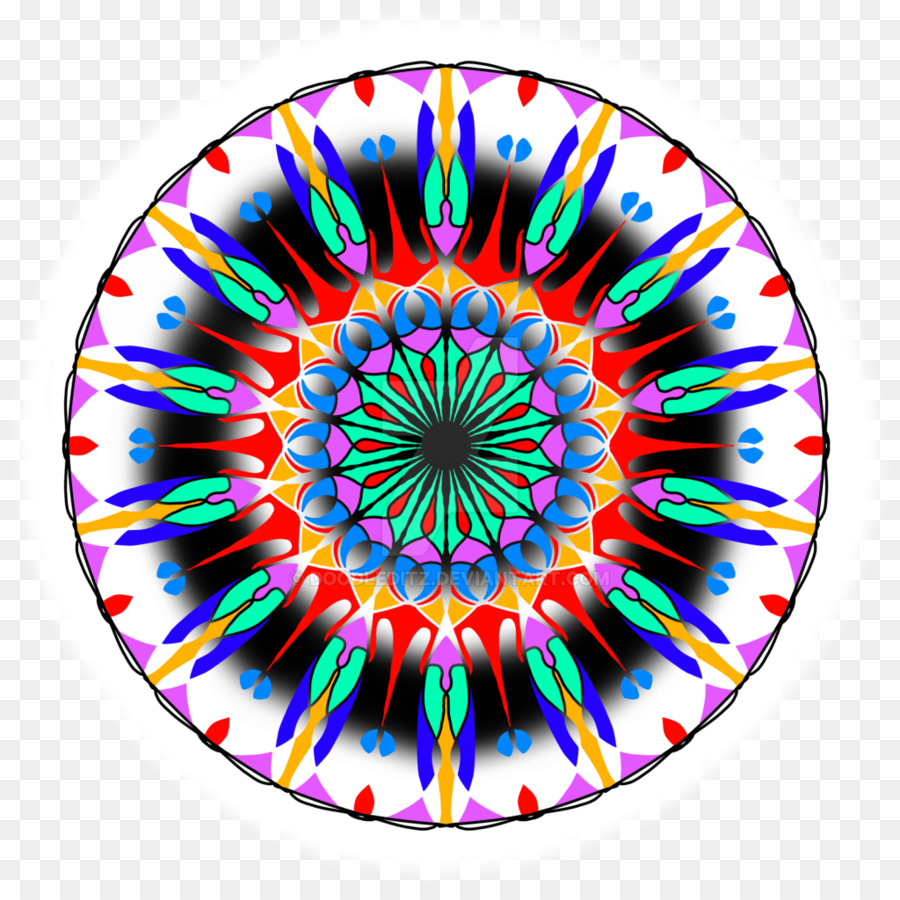 Mandala Colorida，Padrão PNG