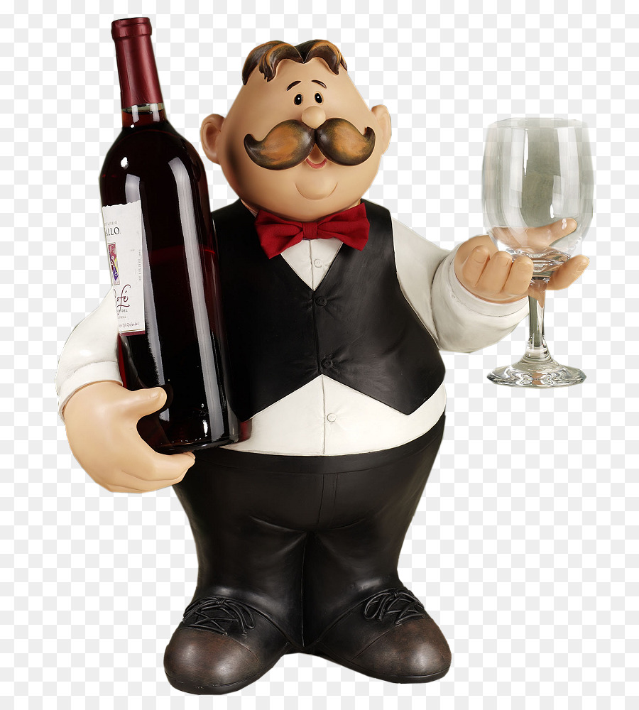 Estatueta De Garçom，Vinho PNG