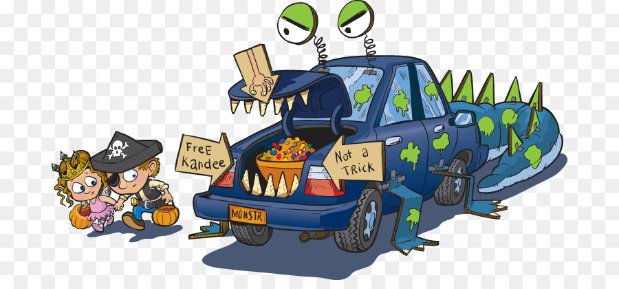 Carro Decorado Para O Halloween，Carro PNG