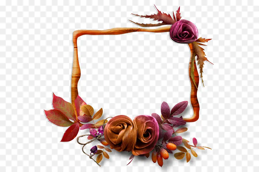 Moldura Floral，Rosas PNG