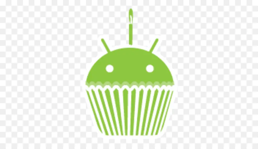 Bolinho Android，Verde PNG