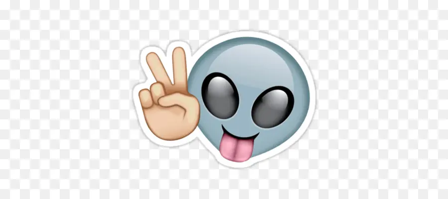 Emoji Alienígena，Sinal De Paz PNG