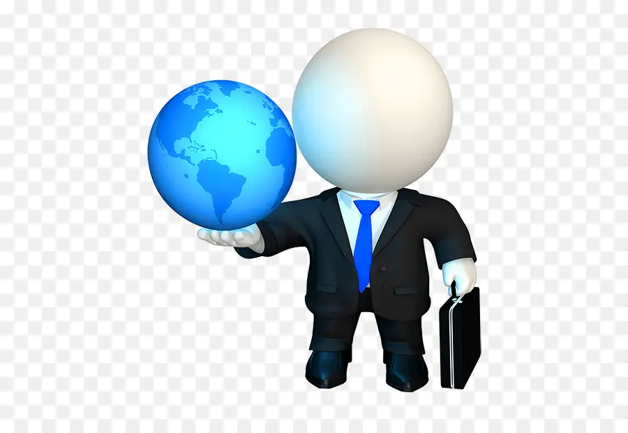 Empresário Com Globo，Terno PNG